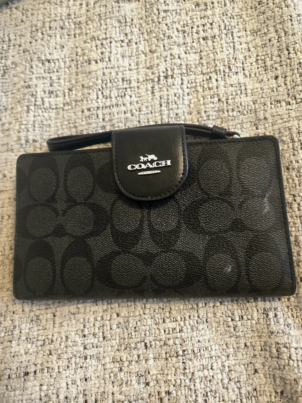 COACH Black Phone Wallet